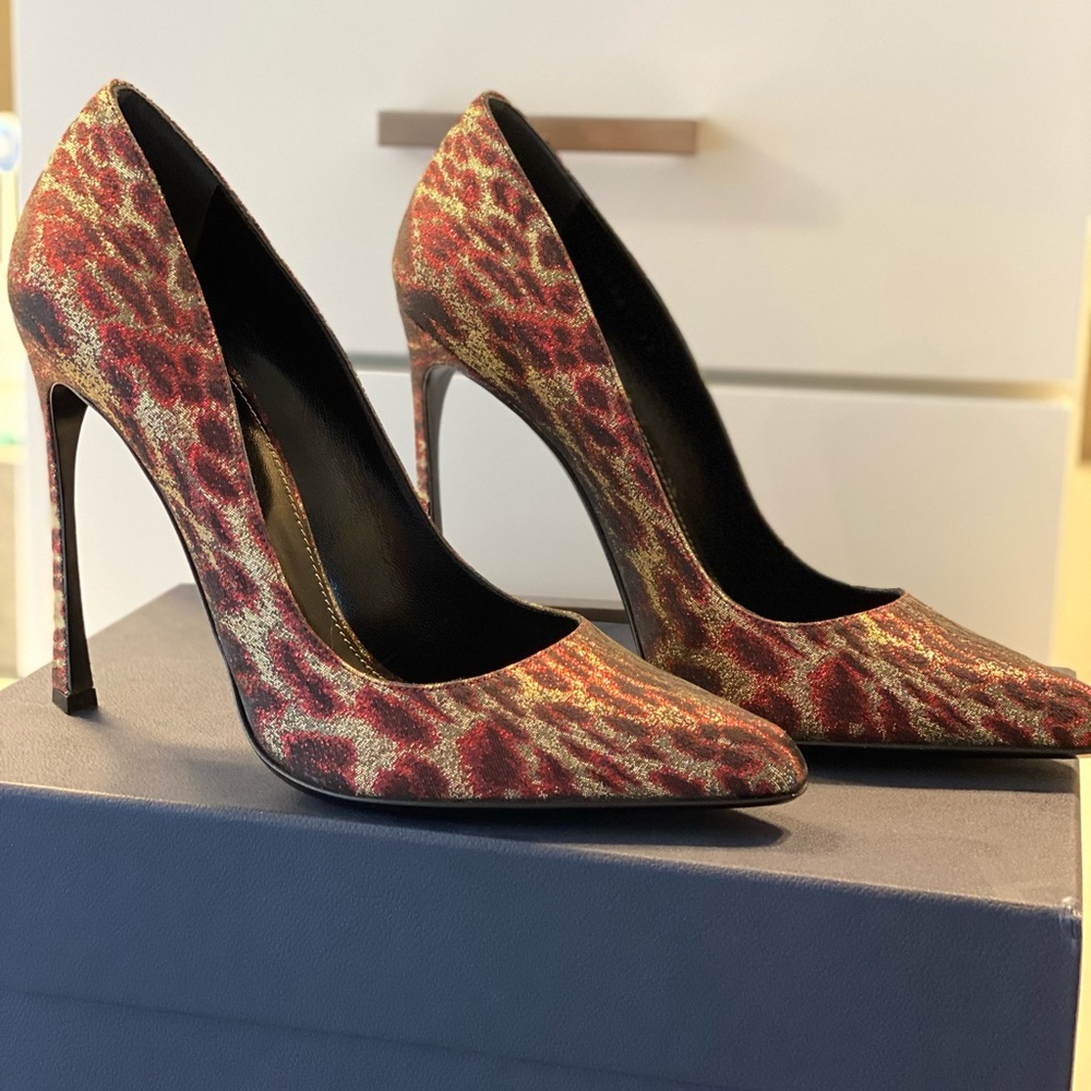 Sergio Rossi animal print pump